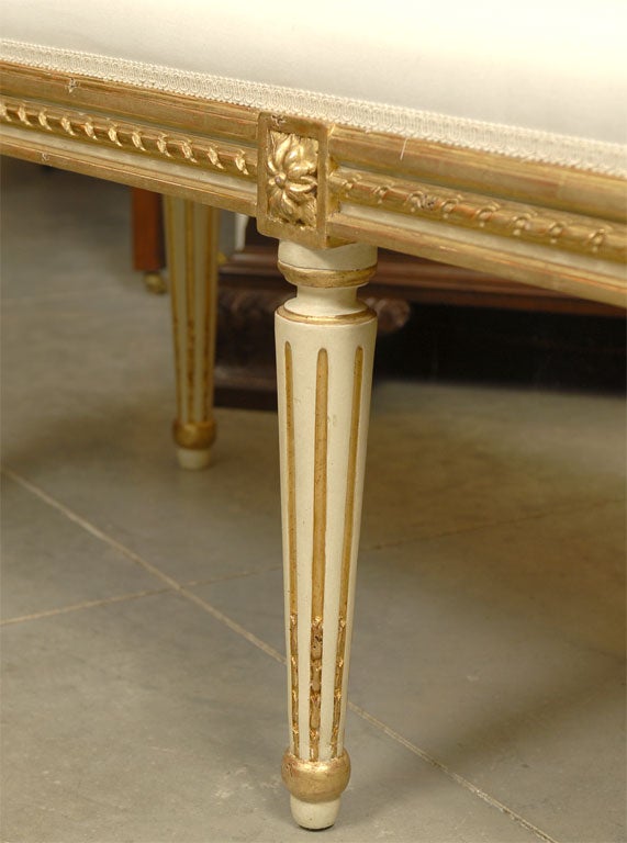 A giltwood Reproduction Louis XVI Style Bench 3