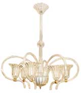 Crystal Murano Chandelier attributed to Seguso