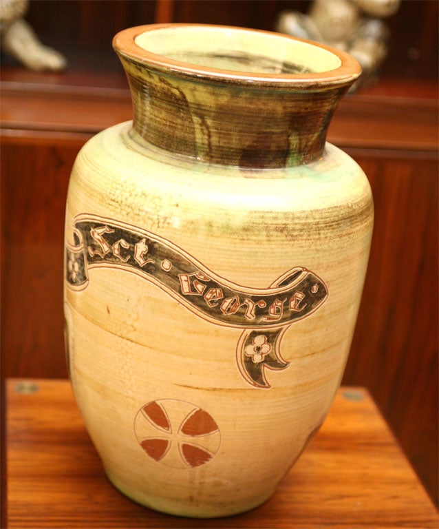 20th Century Large Pottery Vase by Harald Folmer Gross for Knabstrup Keramik