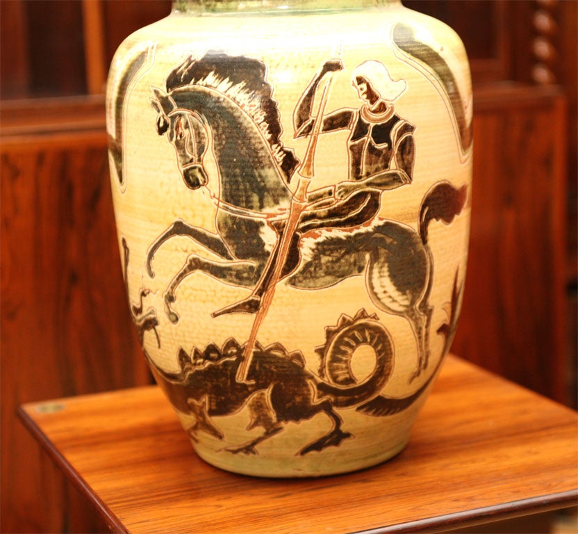 Ceramic Large Pottery Vase by Harald Folmer Gross for Knabstrup Keramik