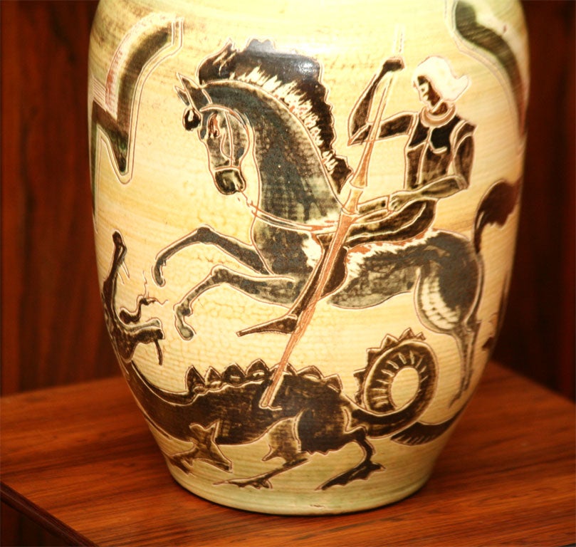 Large Pottery Vase by Harald Folmer Gross for Knabstrup Keramik 1