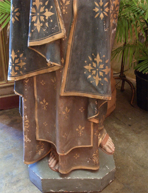 19th Century Large Statue of Saint Clare of Assisi