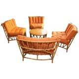 1940s Round Bamboo Sectional