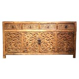 Antique Highly Carved Chinese Coffer