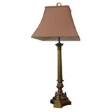 Vintage Neo-classical lamp base with silk shade