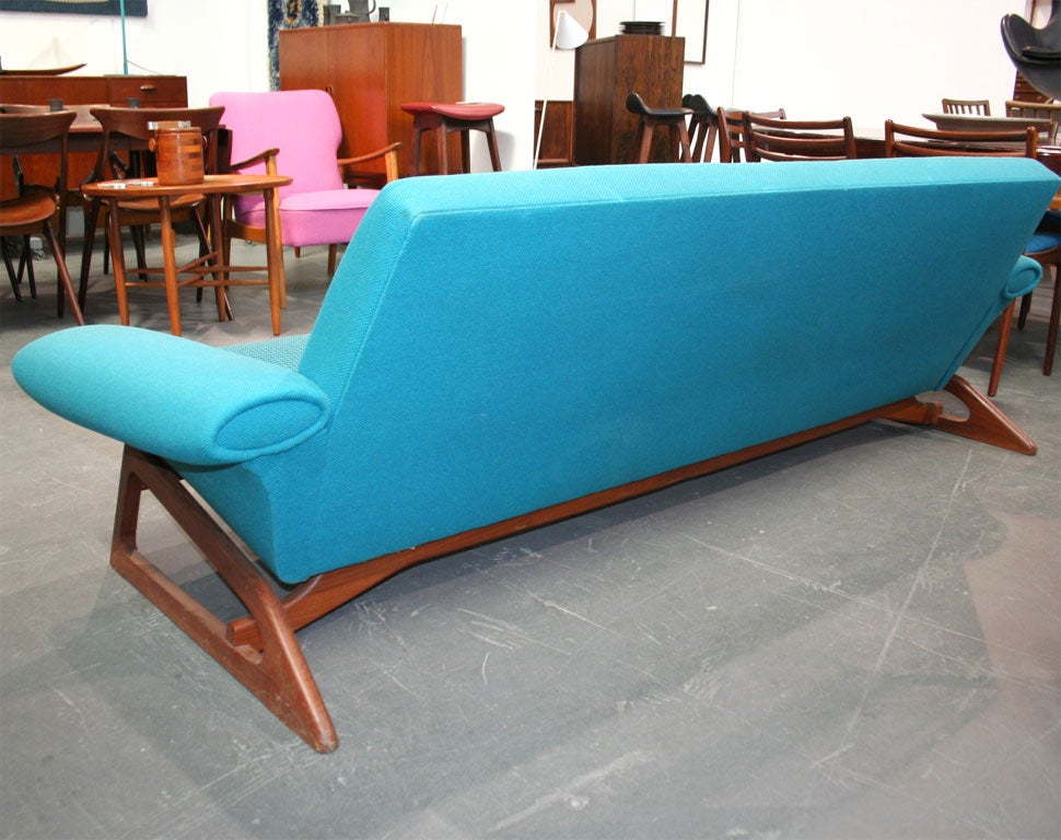 Teak Danish Modern Jetsons Sofa by Johannes Andersen