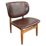 Brown Leather Shell Chair