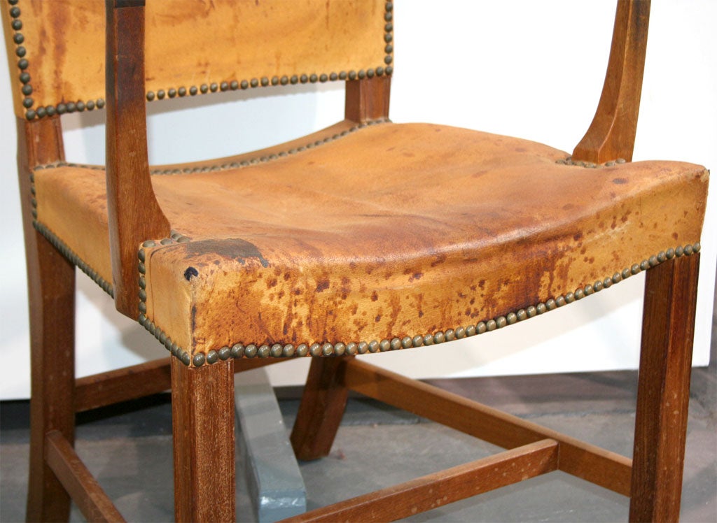 Danish Leather Armchairs by Kaare Klint