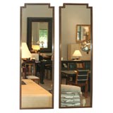 PAIR OF BRONZE FRAME MIRRORS