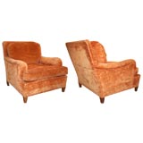 PAIR OF CLUB CHAIRS ATTRIBUTED TO JEAN MICHEL FRANK
