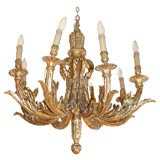 Antique An XVIIIth Century gilt wood chandelier