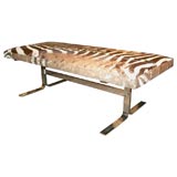 Pace Collection Zebra Skin Bench