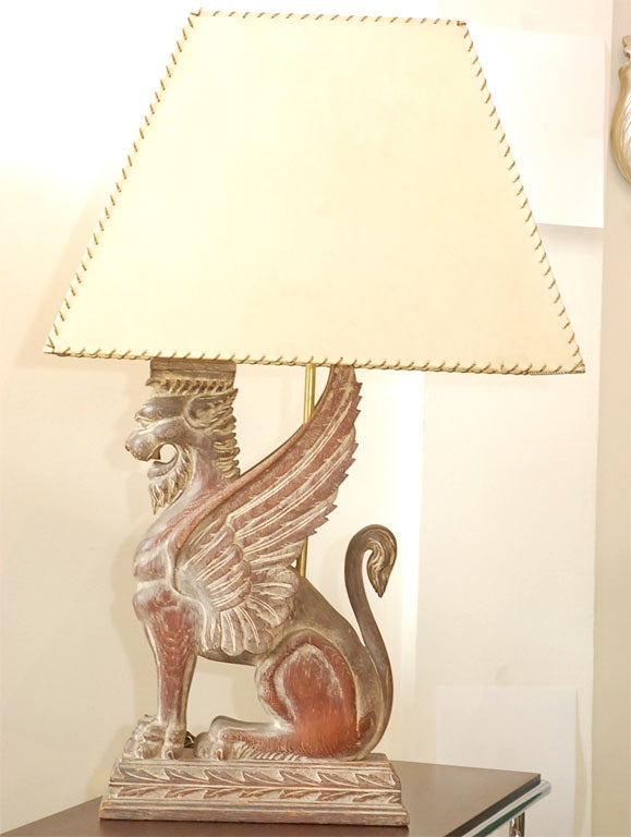 Beautifully Detailed Carved from a Single Piece of Oak.  <br />
Ceruse Finish