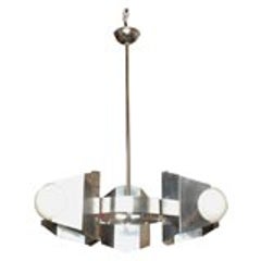 Chandelier with Three Sculpted Reflectors 6