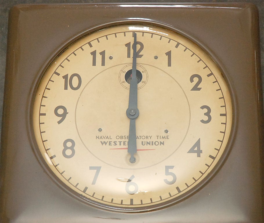 American Western Union Electric Wall Clock