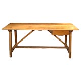 Spanish Primitive Single Drawer Work Table (reference # PAR49)