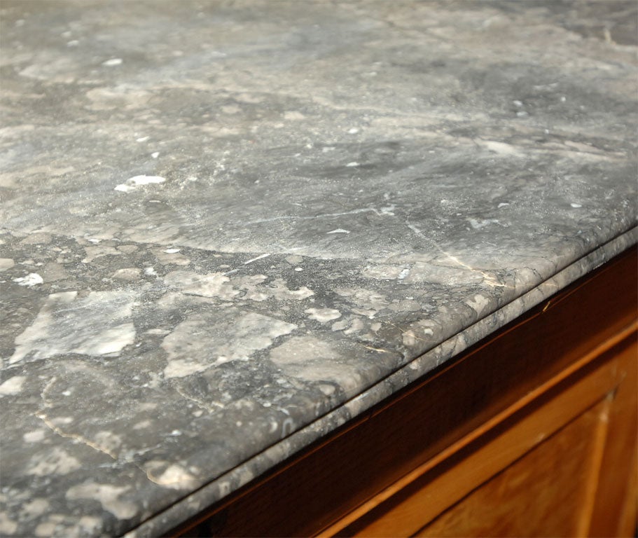 Louis Philippe Walnut Marble Top Desk (reference # PAR64) In Excellent Condition For Sale In San Francisco, CA