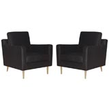 Sophisticated pair of Edward Wormley for Dunbar Club Chairs