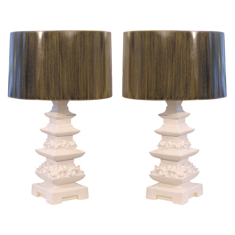 Pair of Pagoda Lamps