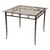 Black Faux Bamboo Garden Table