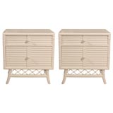 Pair of White End Tables