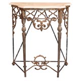 Marble top console