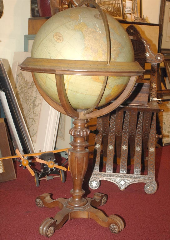 Large Free-Standing Floor Model Terrestrial Globe 4