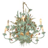 Large French Tole Chandelier