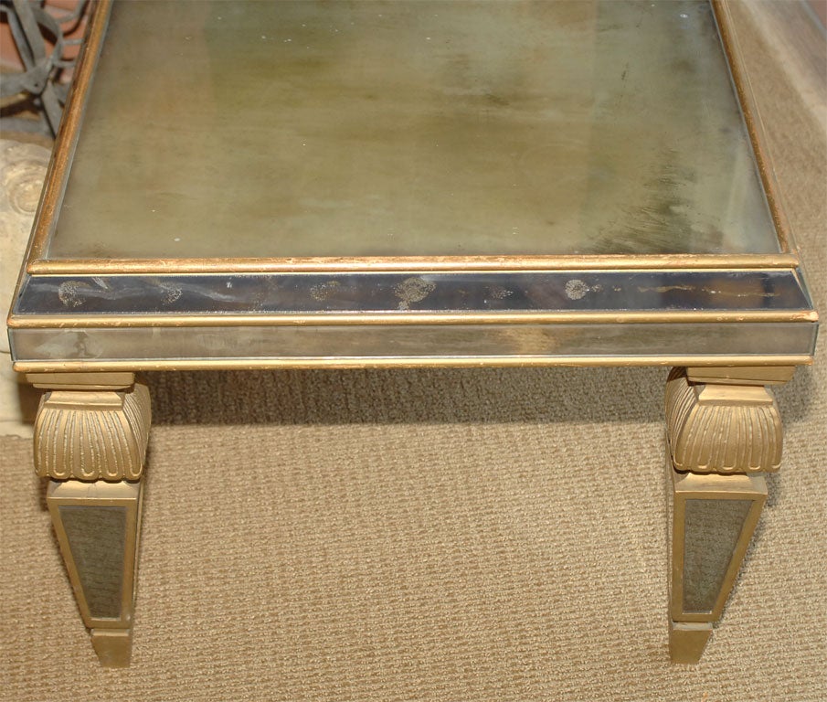 Chic Mirrored Coffee Table In Good Condition In San Francisco, CA