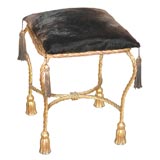 Chic Gilt Tole Tassel & Rope stool