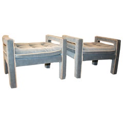 PAIR OF UPHOLSTERED BENCHES