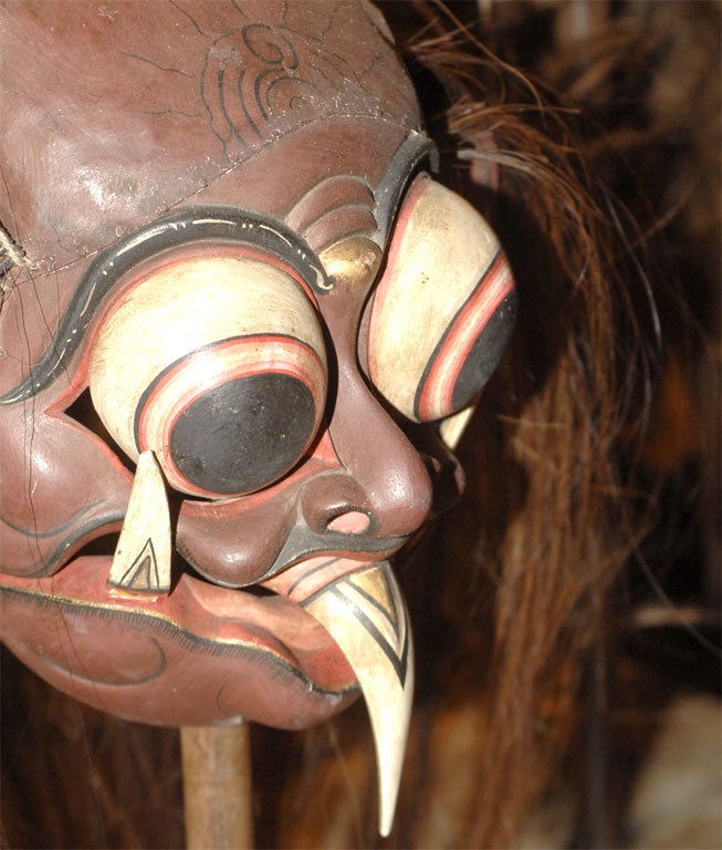 19th Century Rangda the Demon Queen and Unknown Mask-