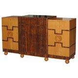 Art Deco Macasar and Birch Inlay Sideboard
