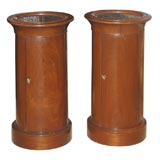 Pair Mahogany Cylinder Tables