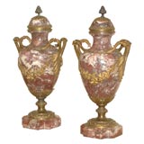 Pair Marble Urns