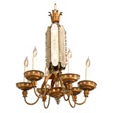 Gilt wood and mirror Bagues French Chandelier