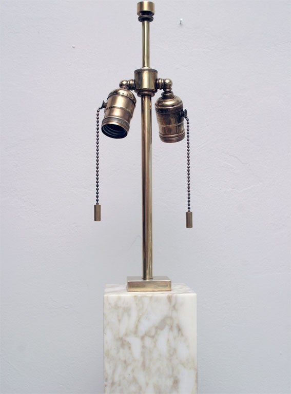 Pair of Marble Lamps by T. H. Robsjohn-Gibbings