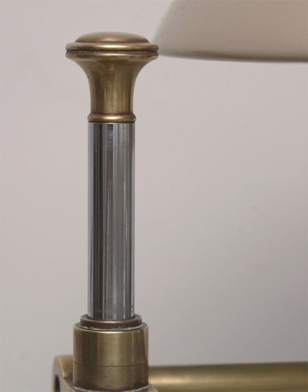 1950's Brass and Enamel Desk Lamp 1