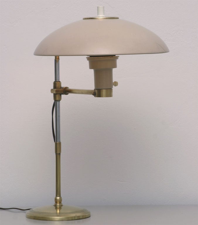 1950's Brass and Enamel Desk Lamp 2