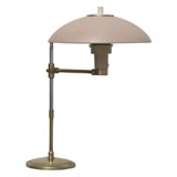 1950's Brass and Enamel Desk Lamp