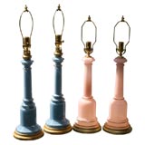 2 pair of 1950
s glass lamps 2 pair of 1950
s glass lamps