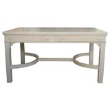 Chippendale style desk with split half round stetcher