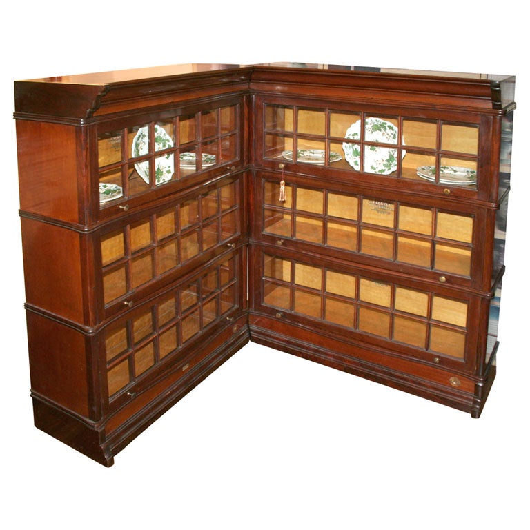 Pair of Mahogany Glazed Lawyer's at 1stdibs