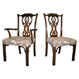 Set of Ten Chippendale Style Dining Chairs