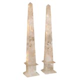 Pair of Rock Crystal Obelisks