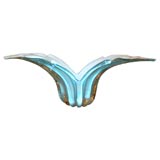 Turquoise Murano Leaf Dish