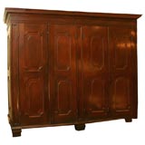 Antique WALNUT 4 DOOR PORTUGUESE CABINET WITH RAISED PANELS