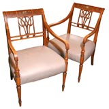 PAIR OF ENGLISH ARM CHAIRS