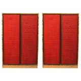Pair Chinoiserie Modern Cabinets