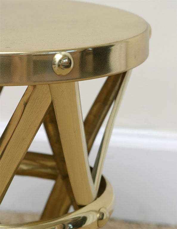 American Brass Garden Stool